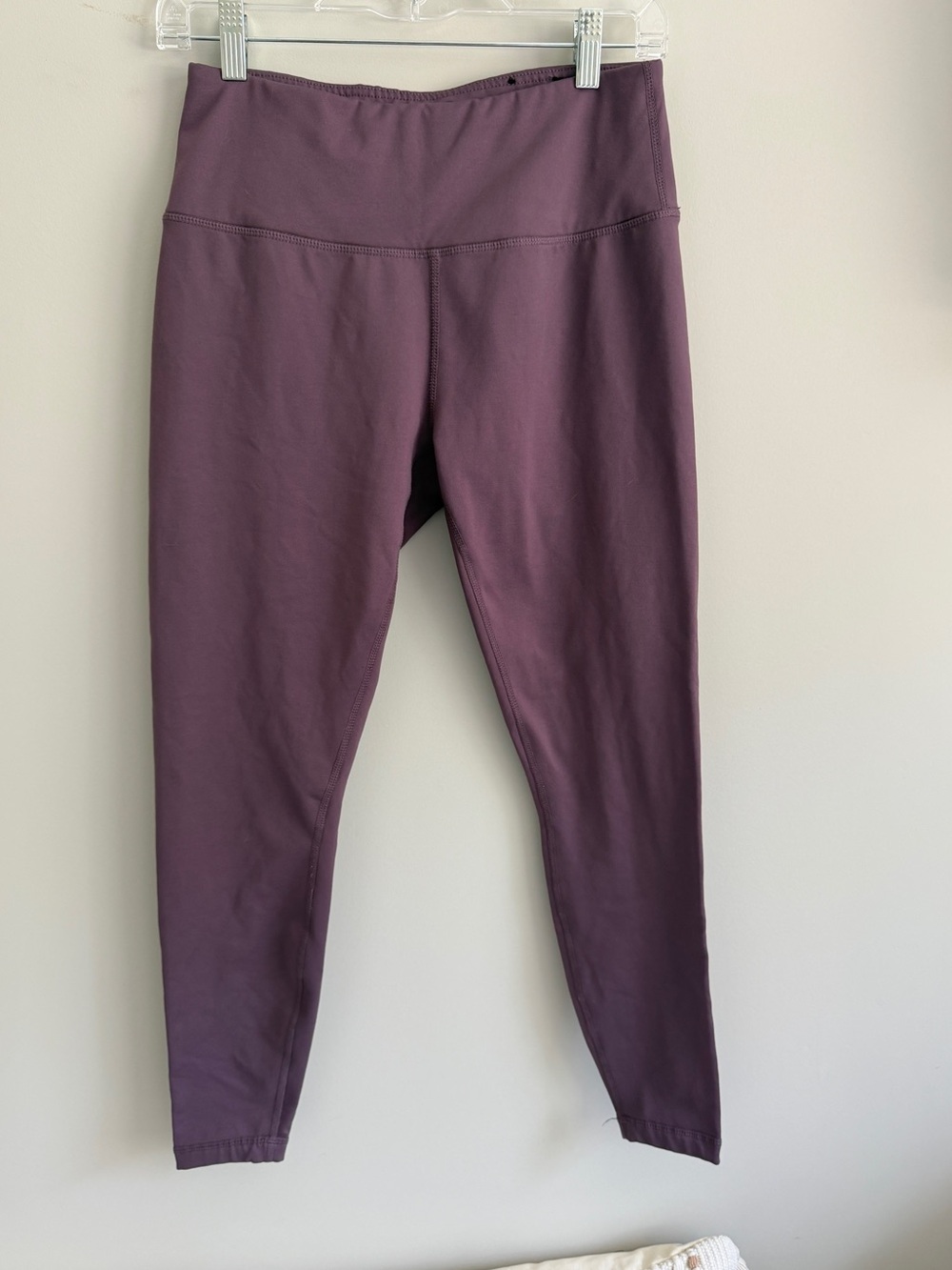 ZELOS Fleece Lined High-Waist Leggings in Light Plum